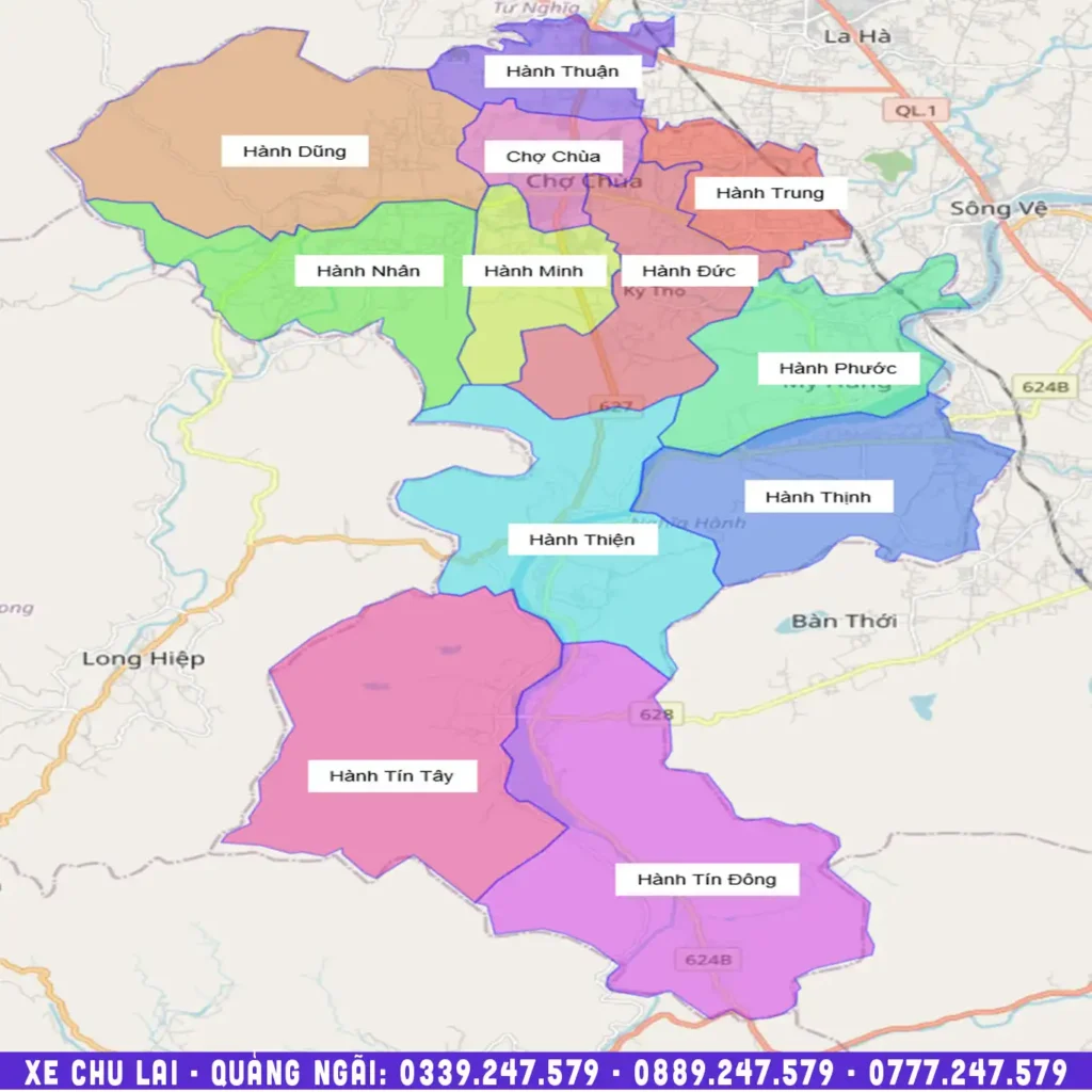 bản đồ hành chính huyện nghĩa hành
