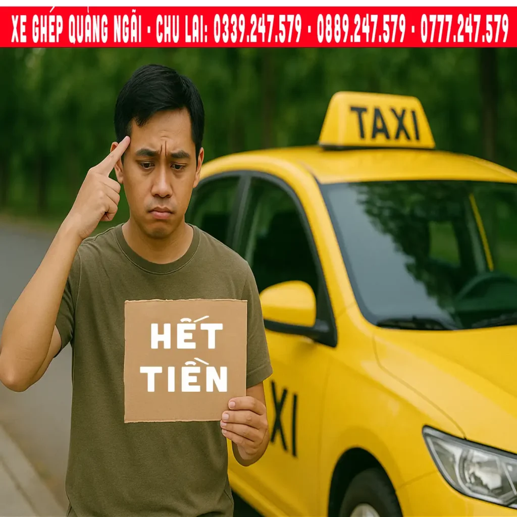 không có nhiều tiền để đi taxi quảng ngãi - chu lai