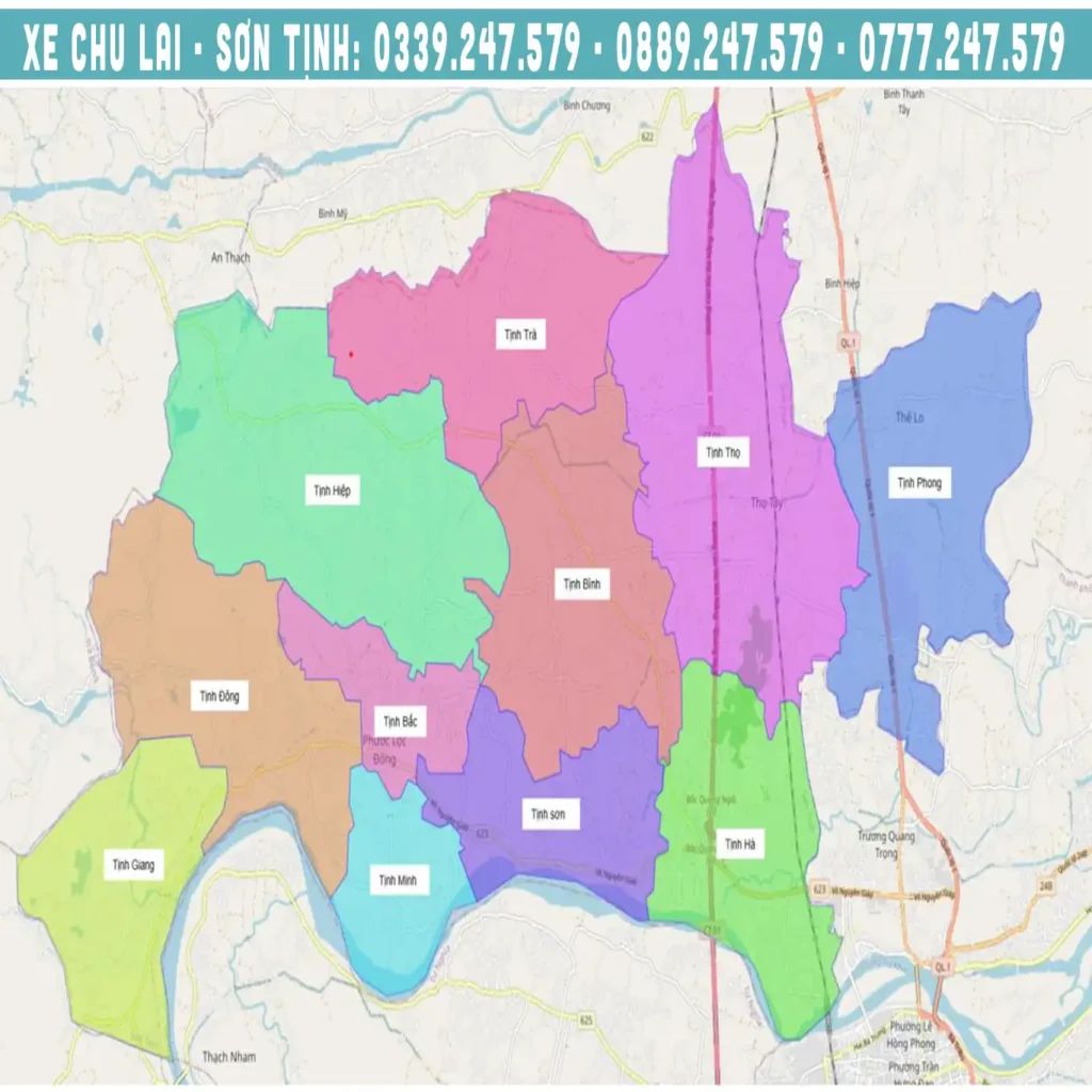 bản đồ hành chính huyện sơn tịnh