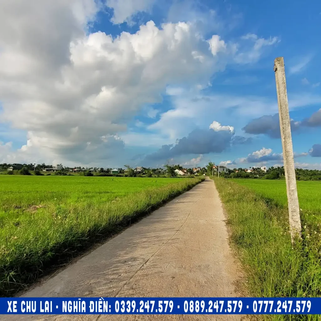 xe chu lai đi tư nghĩa quảng ngãi, cảnh làng quê ở xã nghĩa điền