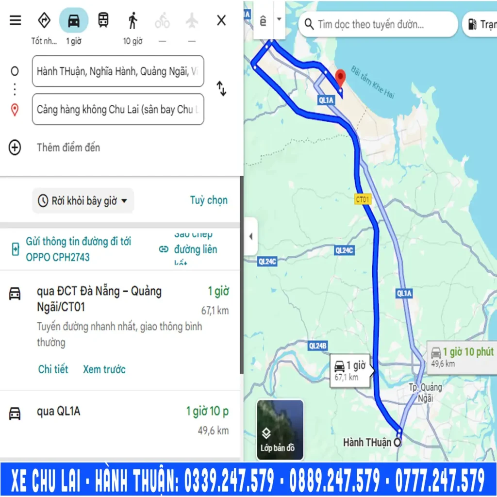 quảng đường từ chu lai đi hành thuận nghĩa hành dài bao nhiêu km. đặt xe chu lai đi nghĩa hành giá rẻ