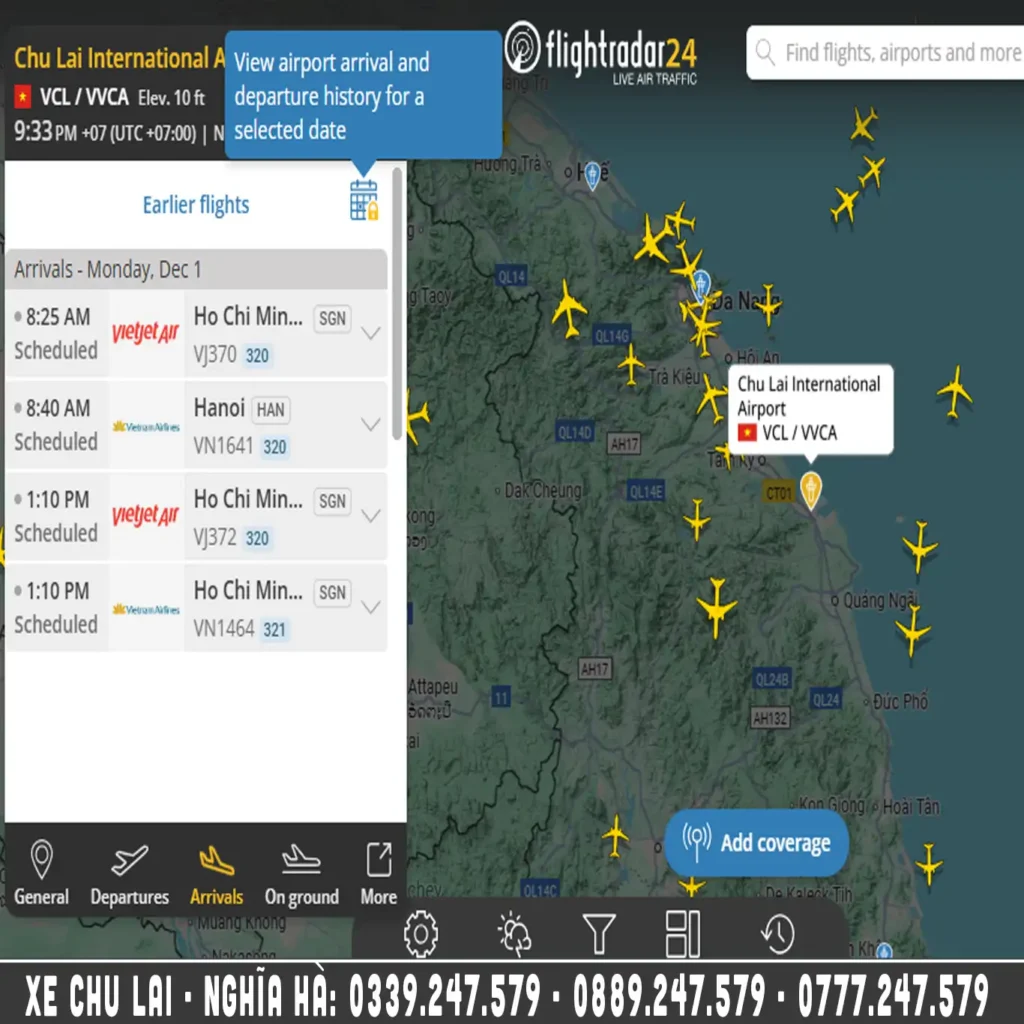 theo-doi-chuyen-bay-qua-app theo dõi chuyến bay đến sân bay chu lai