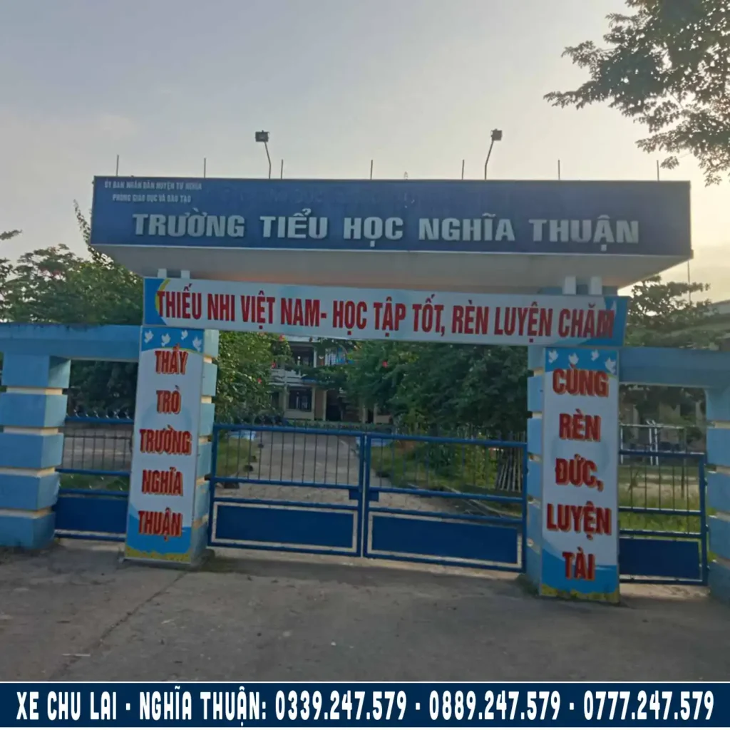 trường tiểu học nghĩa thuận, xe nghĩa thuận đi chu lai
