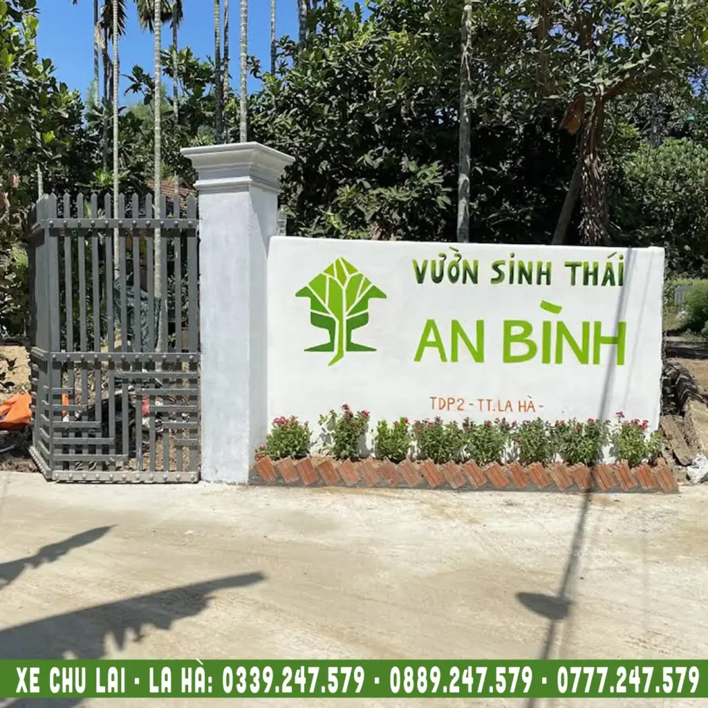 vườn sinh thái an bình ở la hà, xe chu lai la hà giá rẻ