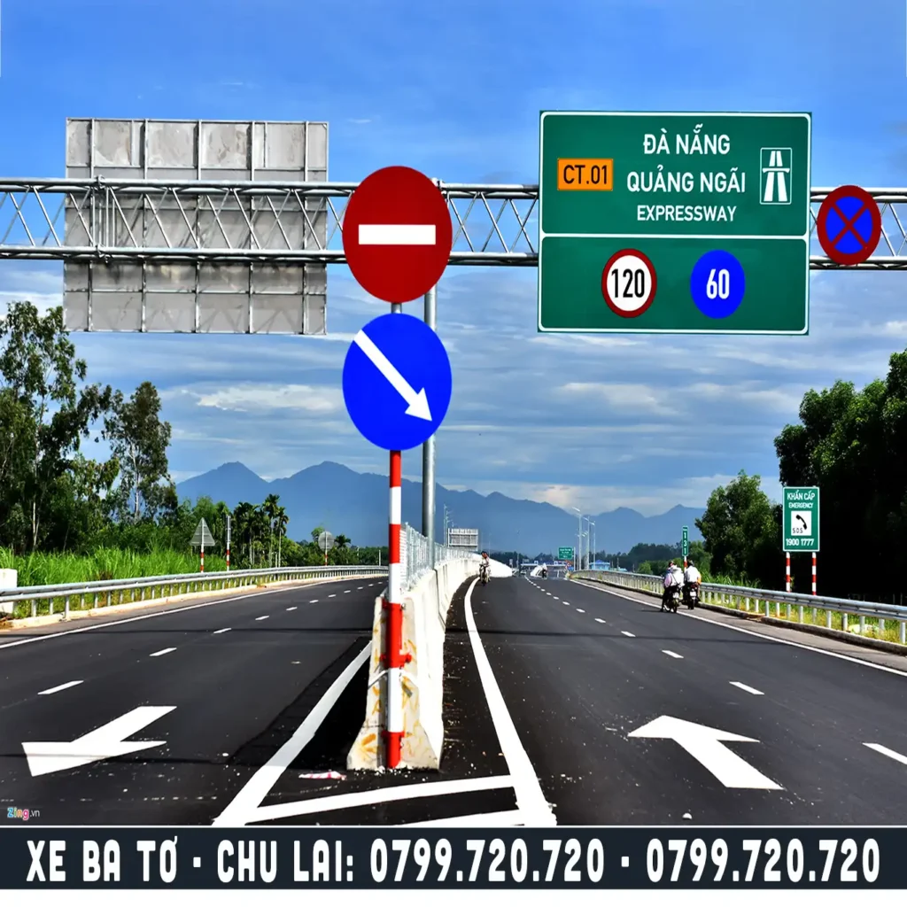 xe ghép chu lai ba tơ đi theo cao tốc đà nẵng quảng ngãi