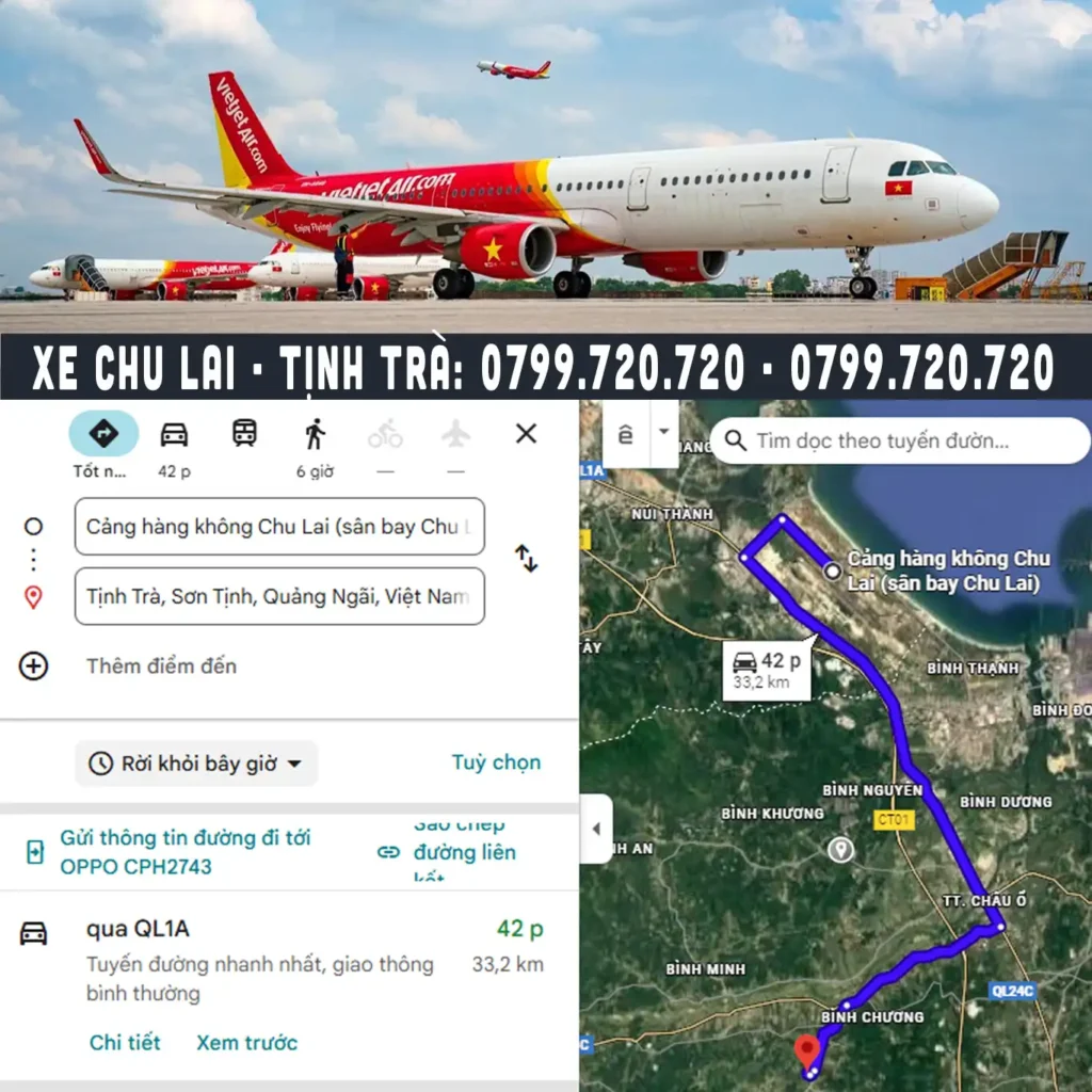 Quảng đường từ chu lai đi tịnh trà, xe ghép chu lai tịnh trà chỉ từ 2xx