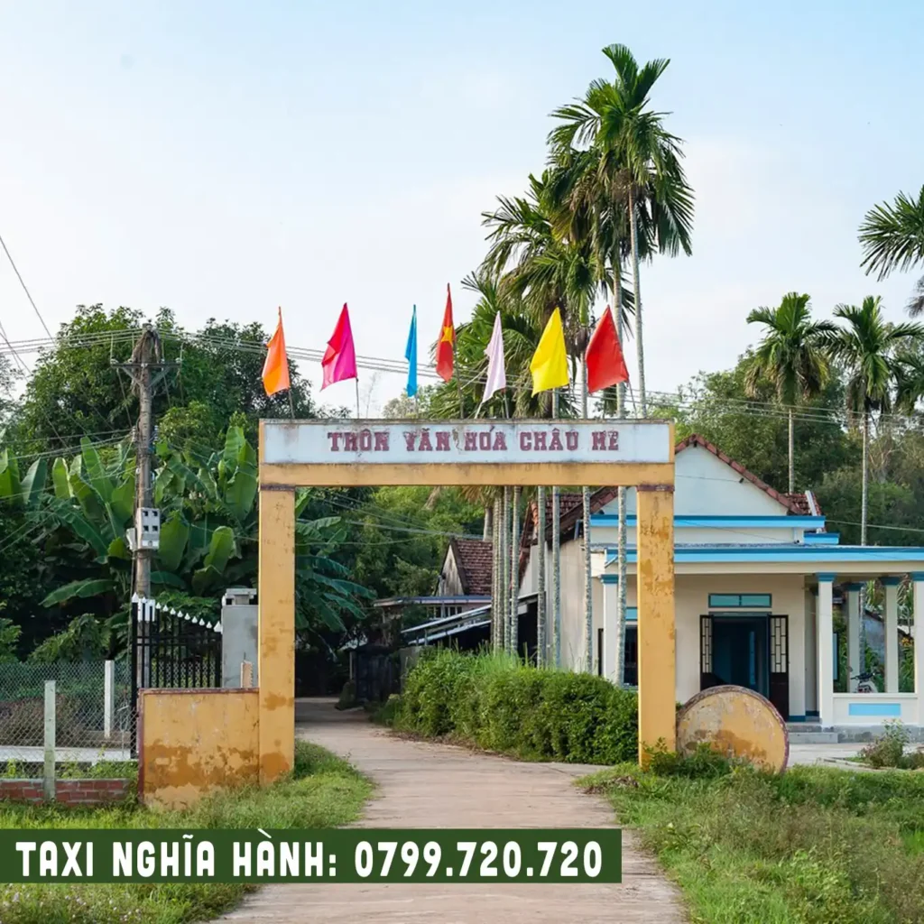 cổng chào thôn văn hóa châu me hành thịnh nghĩa hành đi chu lai