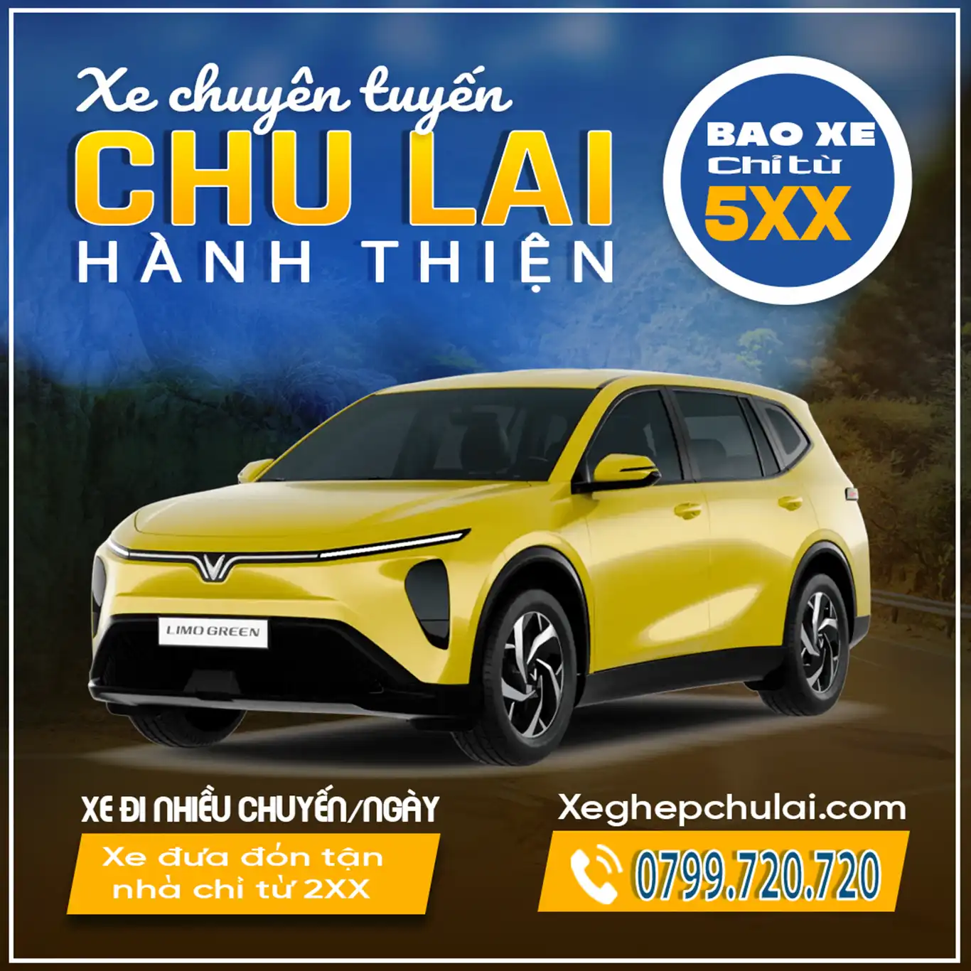 Xe ghép Hành Thiện Chu Lai đưa đón tận nơi chỉ từ 2xx