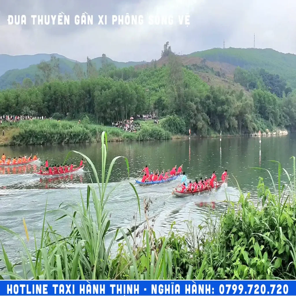 đua thuyền trên xi phông sông vệ nghĩa hành