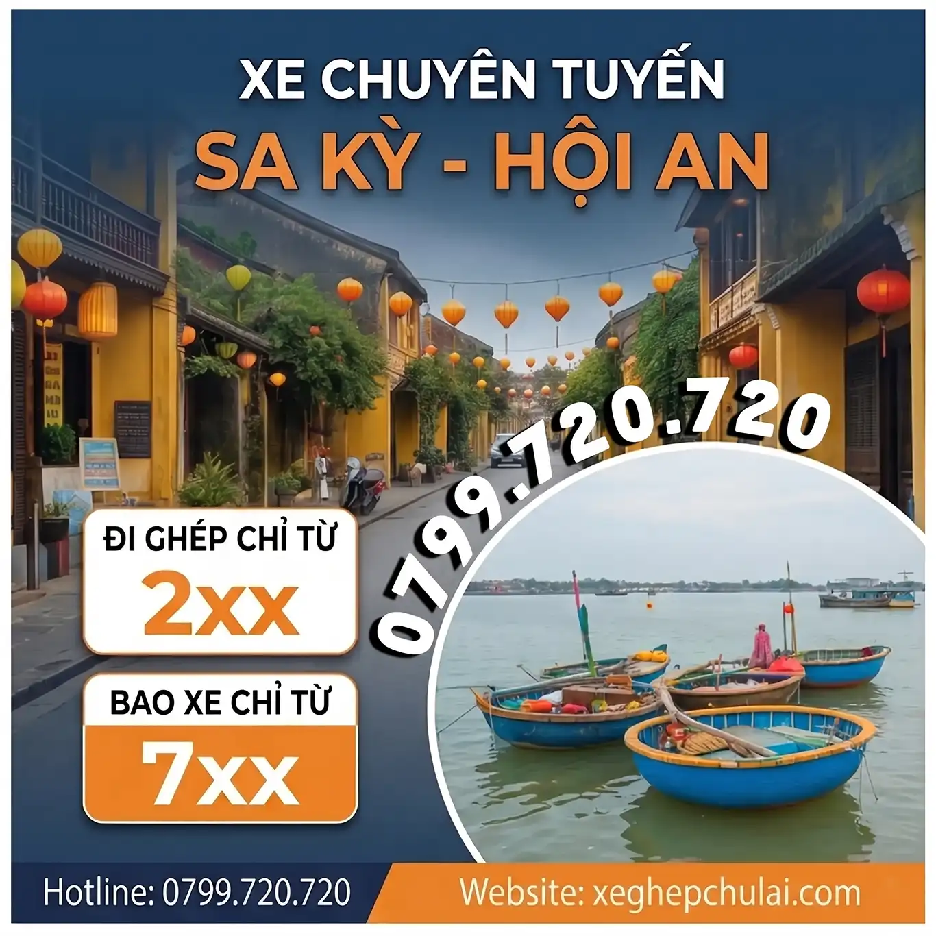 Xe Ghép Sa Kỳ Hội An chỉ từ 2xx cho gần 120km