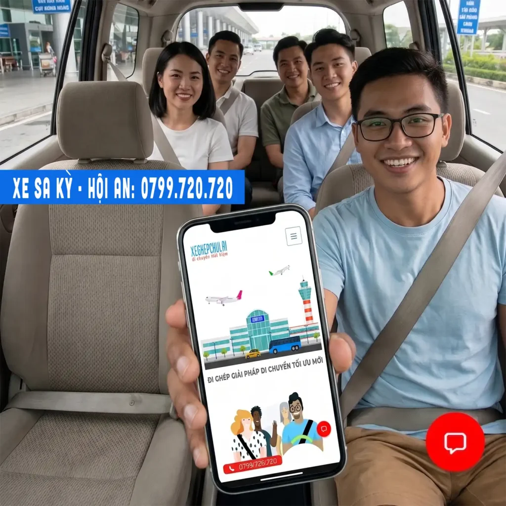 xe ghép sa kỳ hội an chỉ từ 2xx với dịch vụ đi ghép