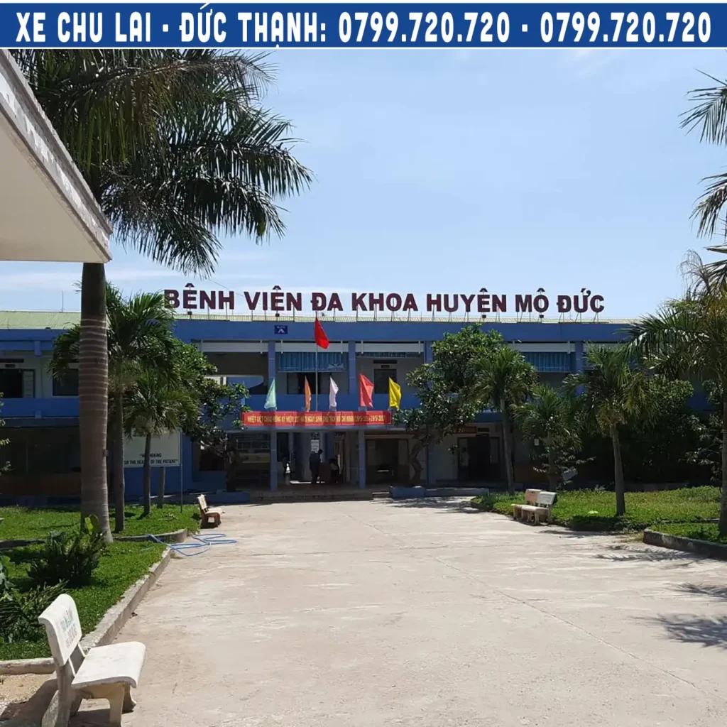 Bệnh viện đa khoa Mộ Đức ở Đức Thạnh Mộ Đức nay là xã Mỏ Cày