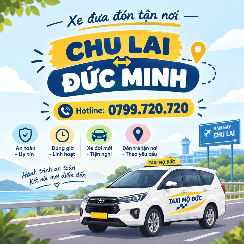 xe ghép chu lai đức minh chỉ từ 250k đưa đón tận nơi