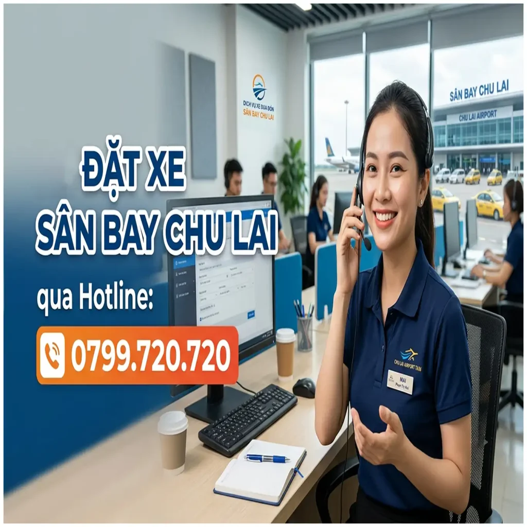 tổng đài đặt xe tại sân bay chu lai 0799720720